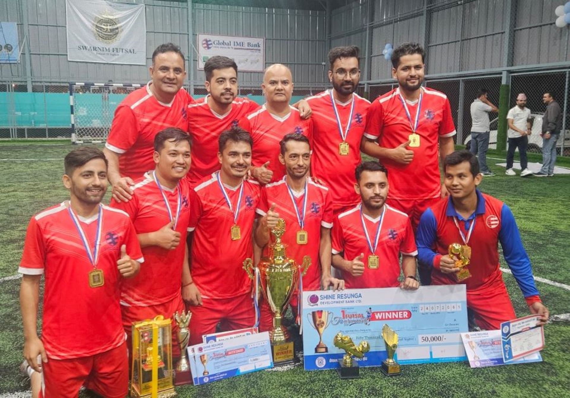 ग्लोबल आइएमई बैंकले जित्यो अन्तर बैंक फुटसल प्रतियोगिताको उपाधि 